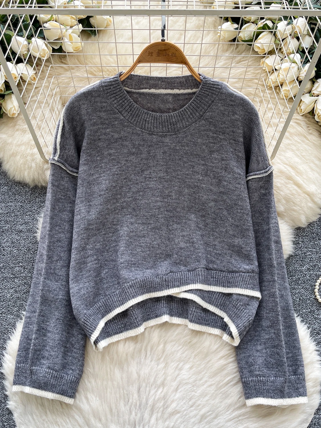 Loose Fit Korean Sle Long Sve round Ne Knitted Sweater Women's Winter Casual Top Asymmetrical Design Warm Thermal
Loose Fit Korean Sle Long Sve round Ne Knitted Sweater Women's Winter Casual Top Asymmetrical Design Warm Thermal