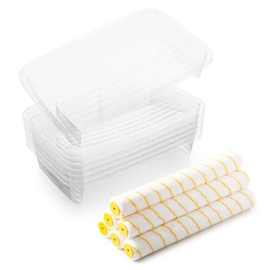 7 Pcs 18 Inch Paint Tray Liners6 Pcs 18 Inch Roller Covers Large Paint Roller Sleeves for Wall Ceiling Painters Painting Surfac
7 Pcs 18 Inch Paint Tray Liners6 Pcs 18 Inch Roller Covers Large Paint Roller Sleeves for Wall Ceiling Painters Painting Surfac