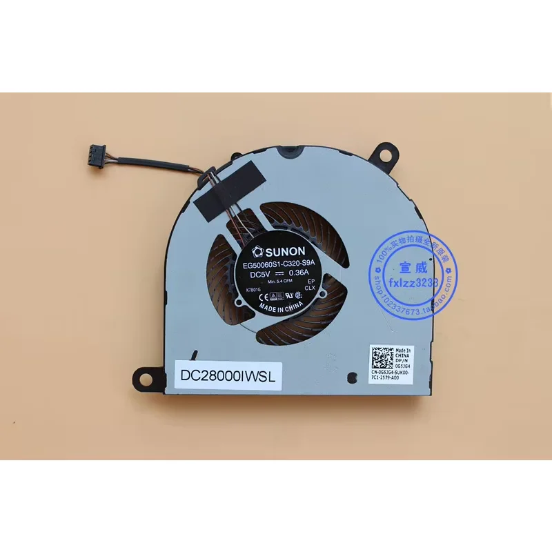 SUNON EG50060S1-C320-S9A Latitude 5480 5490 5491 5495 Вентилятор охлаждения сервера постоянного тока 5 В 0,36 А
SUNON EG50060S1-C320-S9A Latitude 5480 5490 5491 5495 Вентилятор охлаждения сервера постоянного тока 5 В 0,36 А