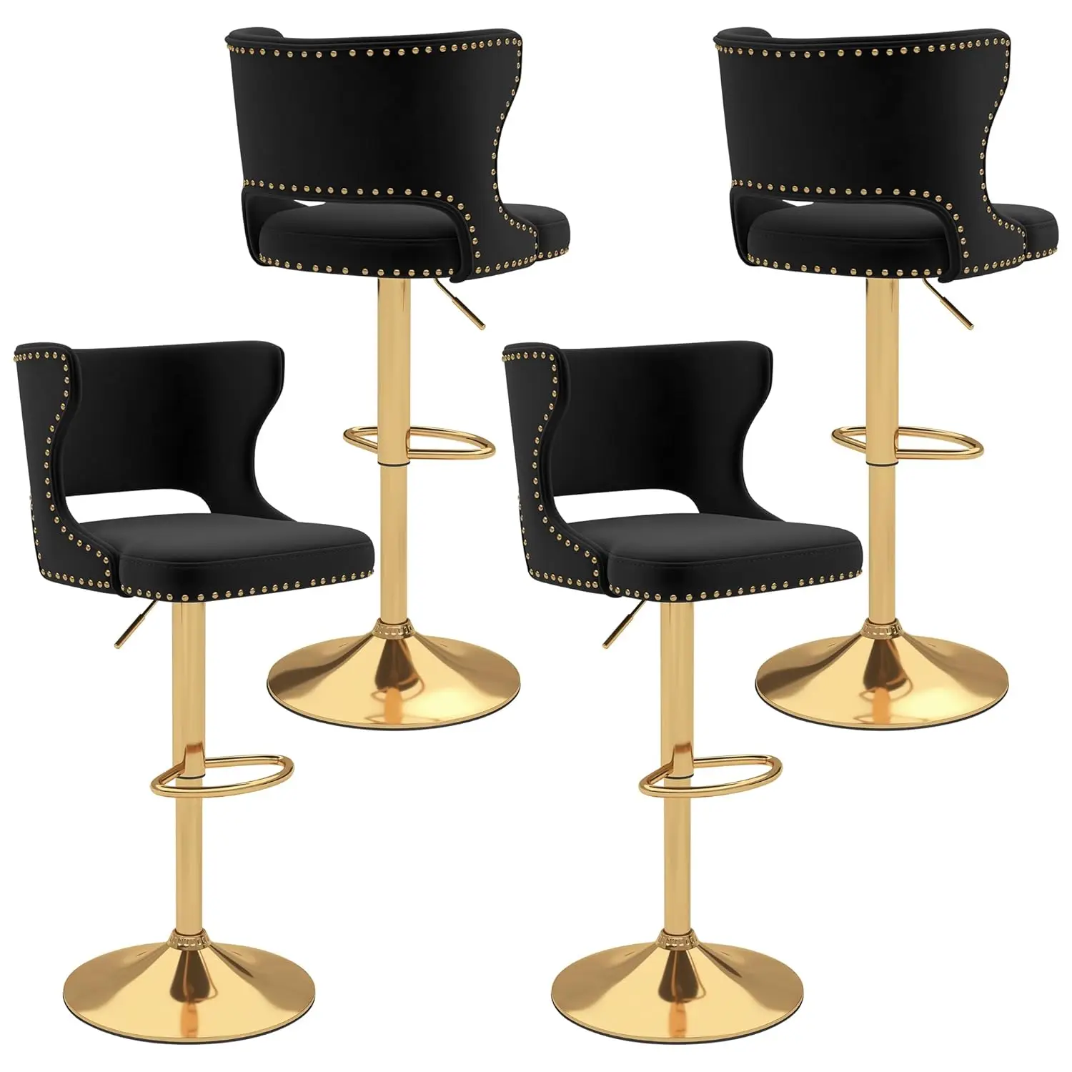 Набор из 4 барных стульев, бархатные вращающиеся островные стулья, регулируемые золотые барные стулья с полой спинкой и подставкой для ног, по индивидуальному заказу
Набор из 4 барных стульев, бархатные вращающиеся островные стулья, регулируемые золотые барные стулья с полой спинкой и подставкой для ног, по индивидуальному заказу