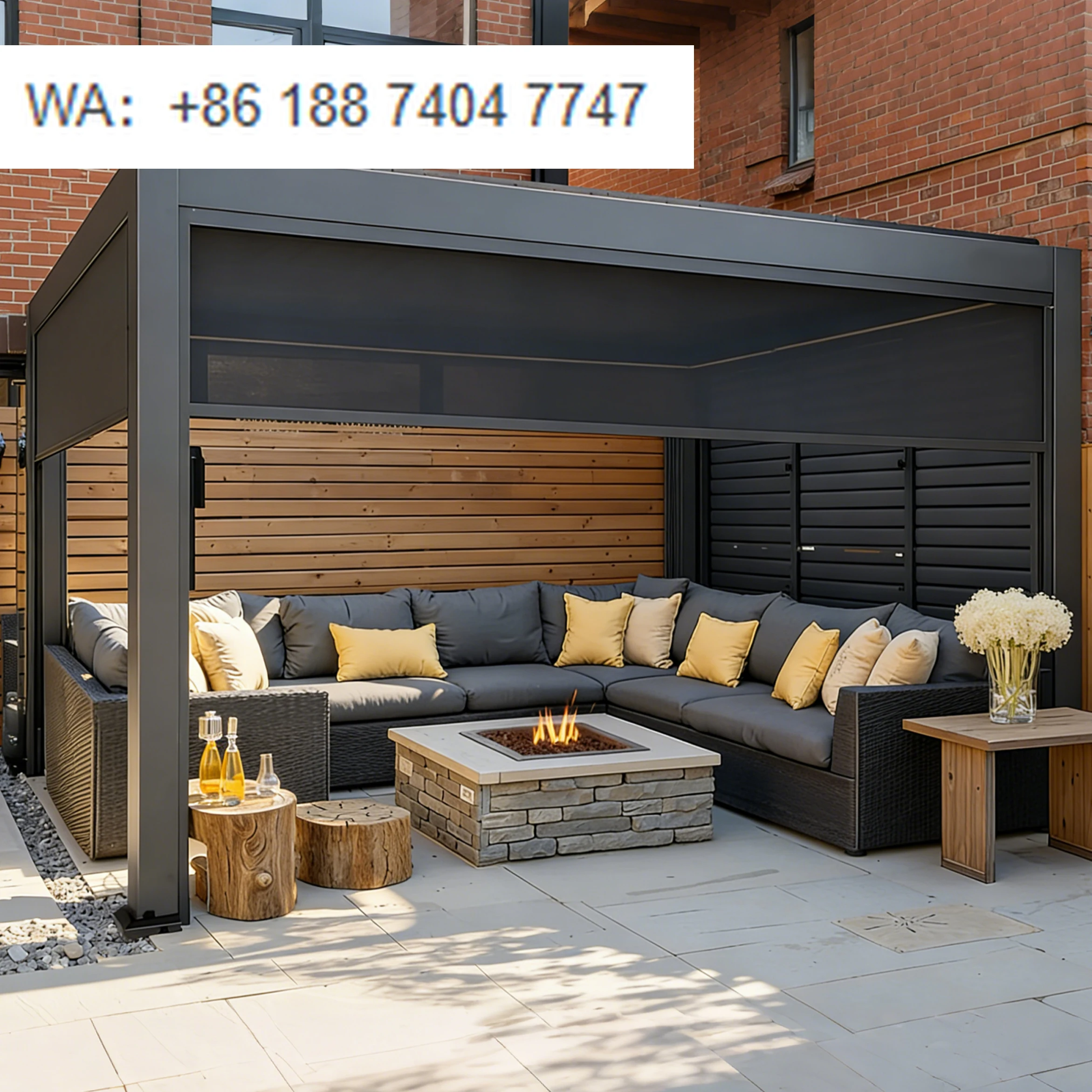 Наружная пергола-навес с электроприводом, водонепроницаемая, с порошковым покрытием, из алюминия, с регулируемыми ламелями, для балкона
Наружная пергола-навес с электроприводом, водонепроницаемая, с порошковым покрытием, из алюминия, с регулируемыми ламелями, для балкона