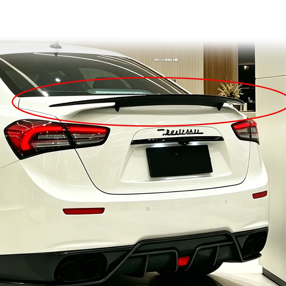 Use for Maserati Ghibli 3.0T S100% carbon fiber rear trunk spoiler 2014-2024 rear wing lip wing RT type sedan accessories
Use for Maserati Ghibli 3.0T S100% carbon fiber rear trunk spoiler 2014-2024 rear wing lip wing RT type sedan accessories