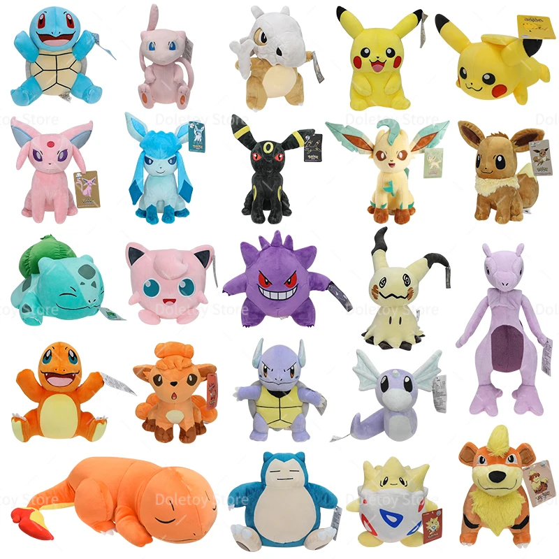 Original Pokemon Plush Eevee Gengar Sleeping Charmander Mimikyu Cubone Kyogre Bulbasaur Kawaii Pikachu Soft Stuffed Toys
Original Pokemon Plush Eevee Gengar Sleeping Charmander Mimikyu Cubone Kyogre Bulbasaur Kawaii Pikachu Soft Stuffed Toys