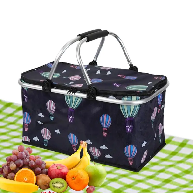 Insulated Picnic Basket Portable 30L Picnic Box Cooler Folding Insulated Bag Empty Camping Basket With Handle Camping Equipment
Insulated Picnic Basket Portable 30L Picnic Box Cooler Folding Insulated Bag Empty Camping Basket With Handle Camping Equipment