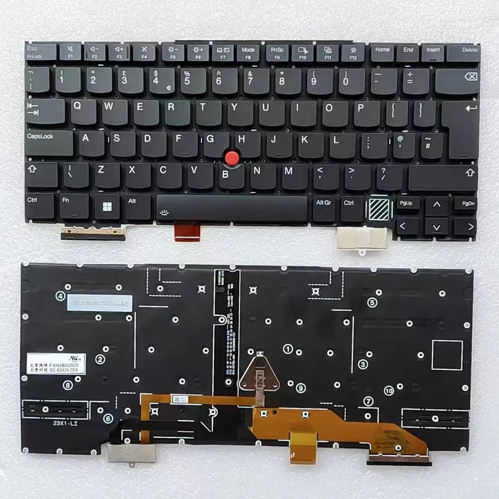 Новинка для Lenovo ThinkPad X1 Carbon 12-го поколения 2024 года, тип 21KC 21KD, британская клавиатура с подсветкой, черная
Новинка для Lenovo ThinkPad X1 Carbon 12-го поколения 2024 года, тип 21KC 21KD, британская клавиатура с подсветкой, черная