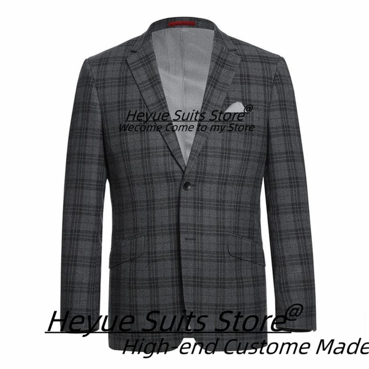 Business Plaid Men Suits Customized Slim Fit Notched Lapel Groom Wedding Tuxedos 2 Pieces Sets Male Prom Blazers Ropa Hombre
Business Plaid Men Suits Customized Slim Fit Notched Lapel Groom Wedding Tuxedos 2 Pieces Sets Male Prom Blazers Ropa Hombre