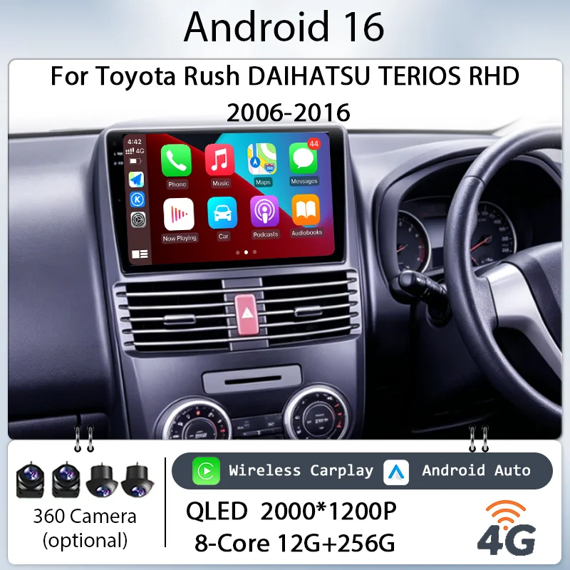 Car Stereo 9" IPS HD Touch Screen Android 16 for Toyota Rush DAIHATSU TERIOS RHD 2006-2016 GPS Navi BT WiFi DSP Sound Kit Player
Car Stereo 9" IPS HD Touch Screen Android 16 for Toyota Rush DAIHATSU TERIOS RHD 2006-2016 GPS Navi BT WiFi DSP Sound Kit Player