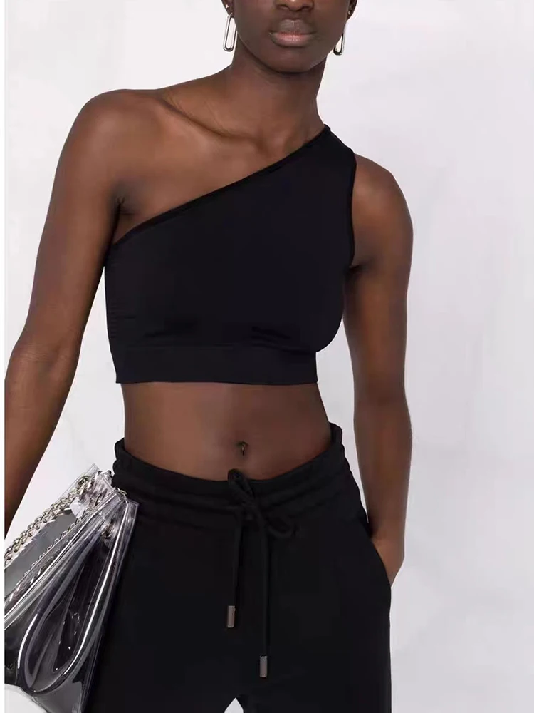 y2k asymmetrical one-shoulder short Women top minimalist sports breathable black knit Woman clothing spring 2024 new
y2k asymmetrical one-shoulder short Women top minimalist sports breathable black knit Woman clothing spring 2024 new