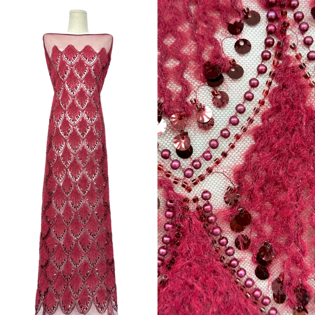 Beaded Fabric Sequin Tulle Lace Embroidered Dubai 2026 High Quality African Beads Embroidery Lace for Wedding Dress
Beaded Fabric Sequin Tulle Lace Embroidered Dubai 2026 High Quality African Beads Embroidery Lace for Wedding Dress