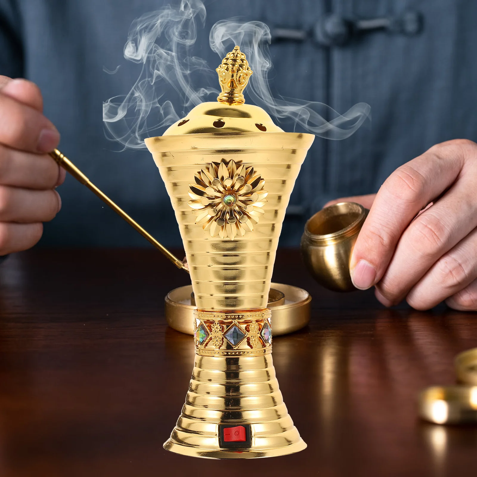 Plug-in Incense Burner Decor Aromatic Reusable Iron Electric Storage Stove Holder
Plug-in Incense Burner Decor Aromatic Reusable Iron Electric Storage Stove Holder