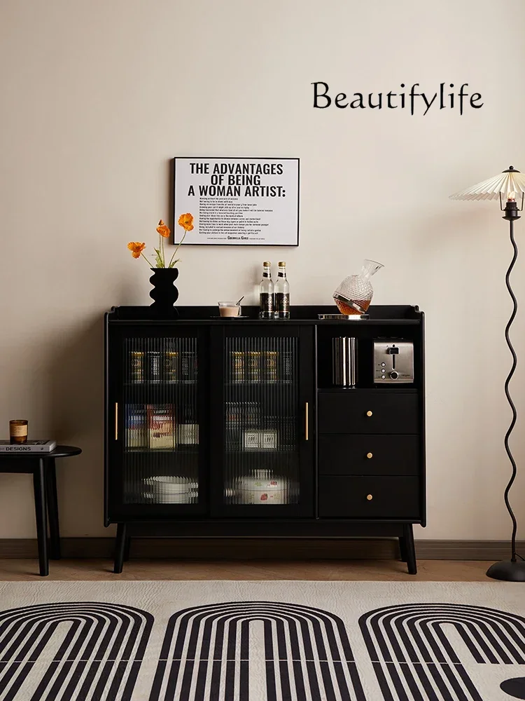 X Solid Wood Living Room Sideboard Cabinet Simple Modern Locker Household Cabinets Light Luxury Black
X Solid Wood Living Room Sideboard Cabinet Simple Modern Locker Household Cabinets Light Luxury Black