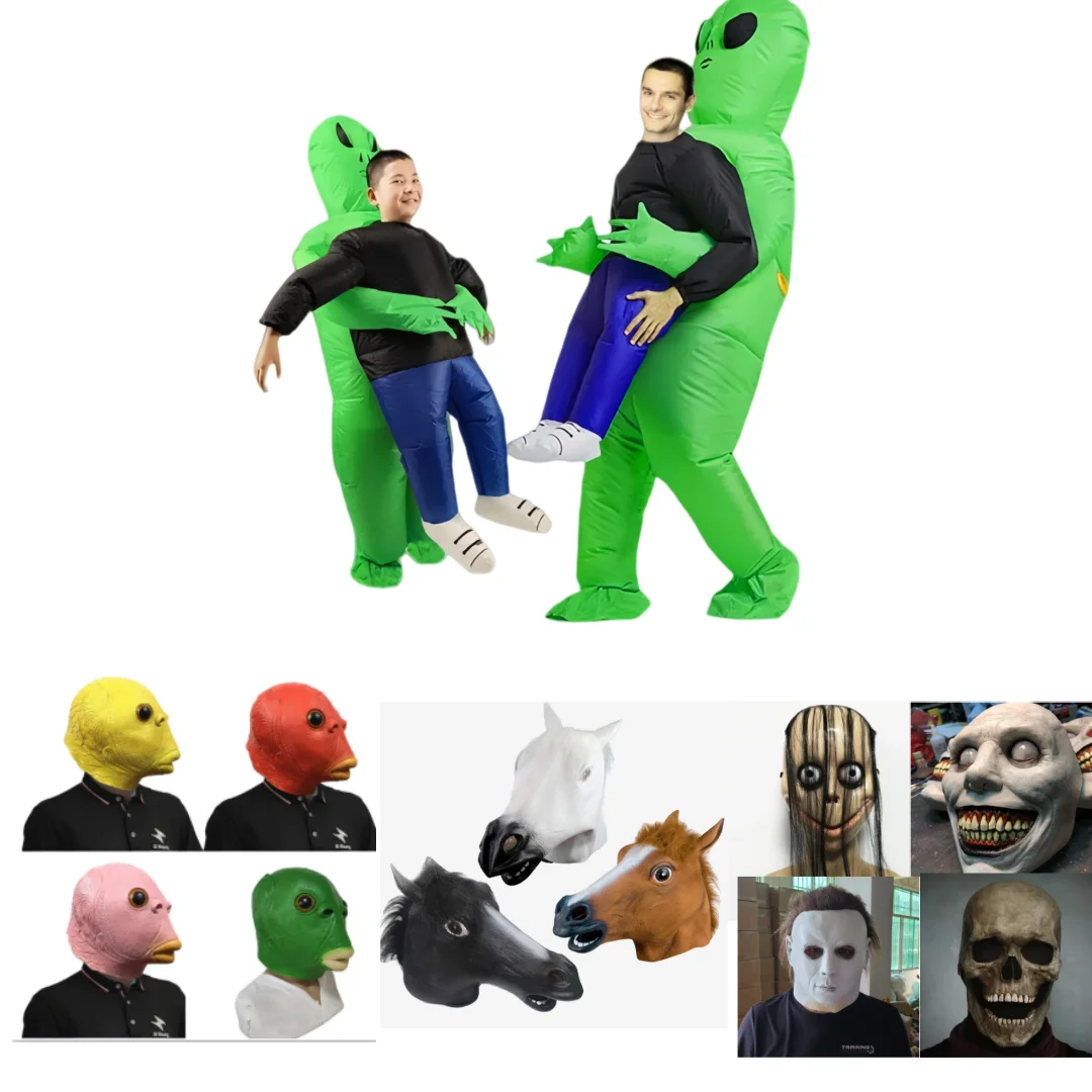 Novelty Funny Inflatable Cartoon Doll Costumes Horror Mask Alien Cosplay Costume Halloween Creative and Funny Performance Prop
Novelty Funny Inflatable Cartoon Doll Costumes Horror Mask Alien Cosplay Costume Halloween Creative and Funny Performance Prop