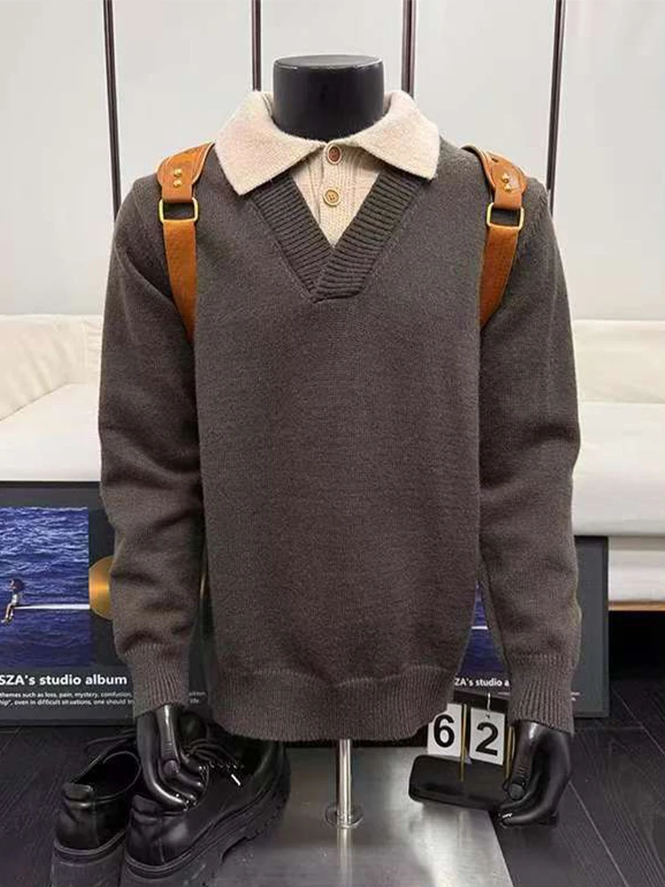 Мужской зимний трикотажный джемпер Caramel Ne Knitwear: высококачественный базовый слой в стиле Old Money, повседневный, свободного кроя, вязаный.
Мужской зимний трикотажный джемпер Caramel Ne Knitwear: высококачественный базовый слой в стиле Old Money, повседневный, свободного кроя, вязаный.