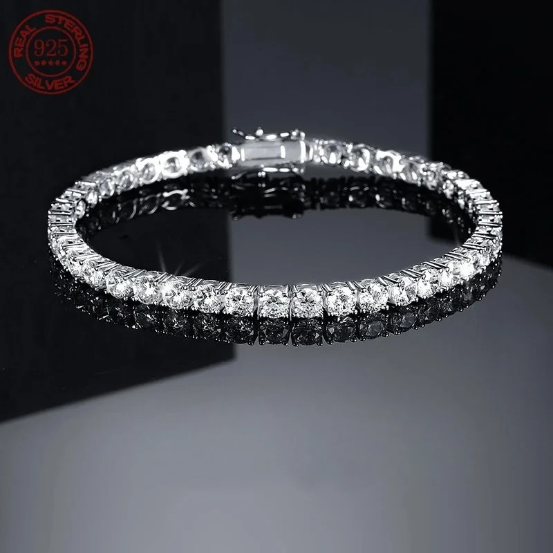 100% Real Moissanite Tennis Bracelet 925 Sterling Silver Plated 18K Gold with GRA Bracelet for Women Man Sparkling Party Jewelry
100% Real Moissanite Tennis Bracelet 925 Sterling Silver Plated 18K Gold with GRA Bracelet for Women Man Sparkling Party Jewelry