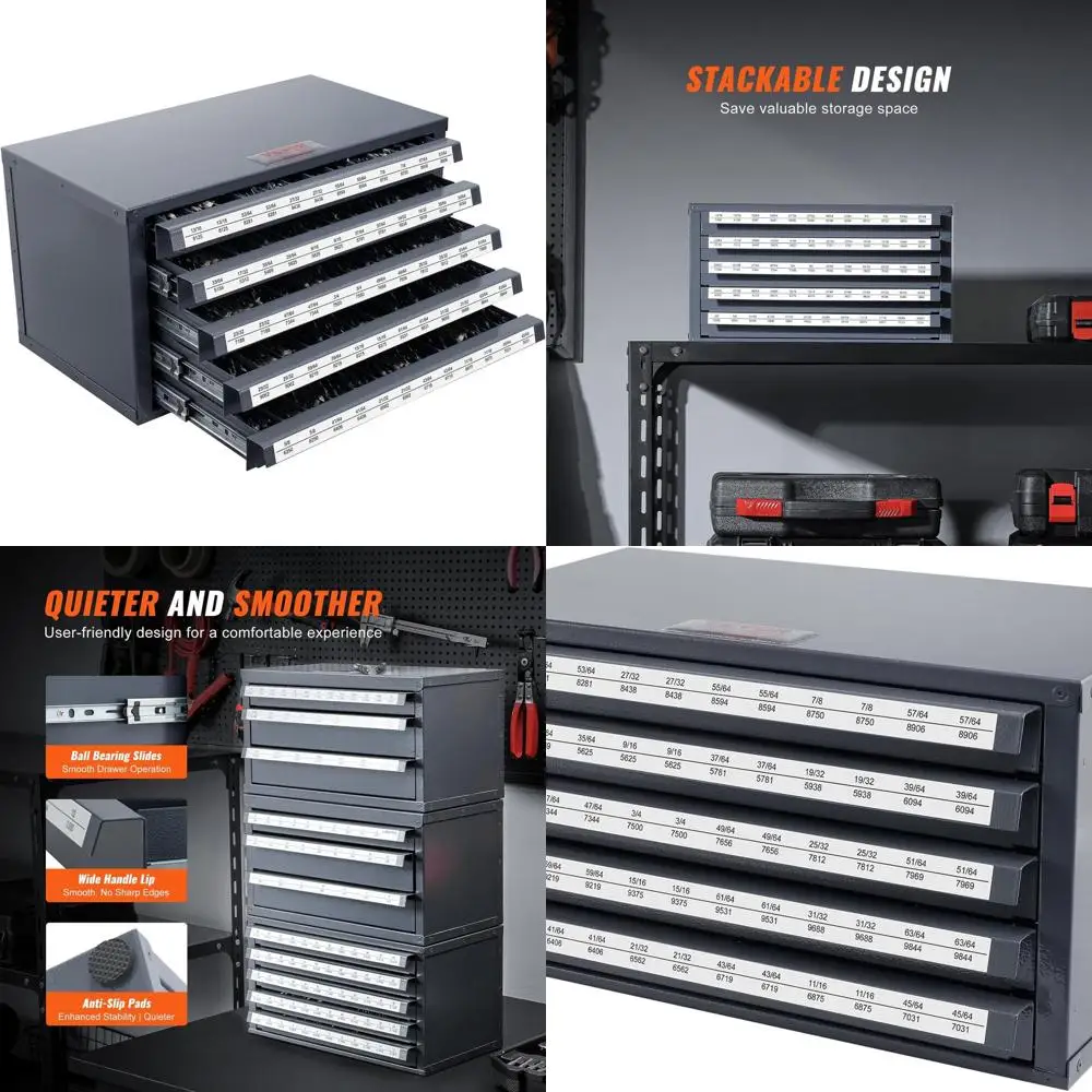 Органайзер для сверл с 5 ящиками, для сверл с хвостовиком 1/2 дюйма, подходит для сверл от 33/64 до 63/64 дюйма с шагом 1/64 дюйма
Органайзер для сверл с 5 ящиками, для сверл с хвостовиком 1/2 дюйма, подходит для сверл от 33/64 до 63/64 дюйма с шагом 1/64 дюйма