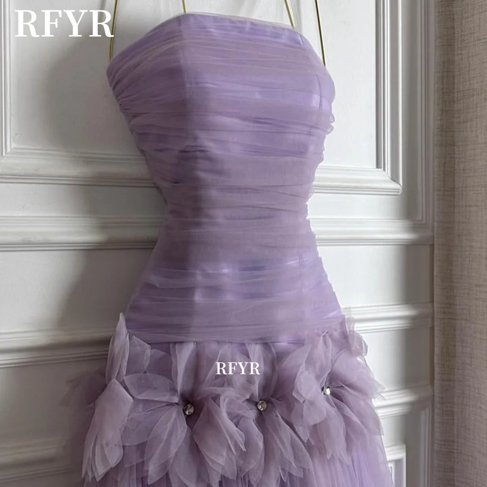 RFYR Elegant Prom Dress with 3D Flowers Pleated Prom Dress Tulle Party Dress A Line Strapless Gala Dress for Princess Customized
RFYR Elegant Prom Dress with 3D Flowers Pleated Prom Dress Tulle Party Dress A Line Strapless Gala Dress for Princess Customized