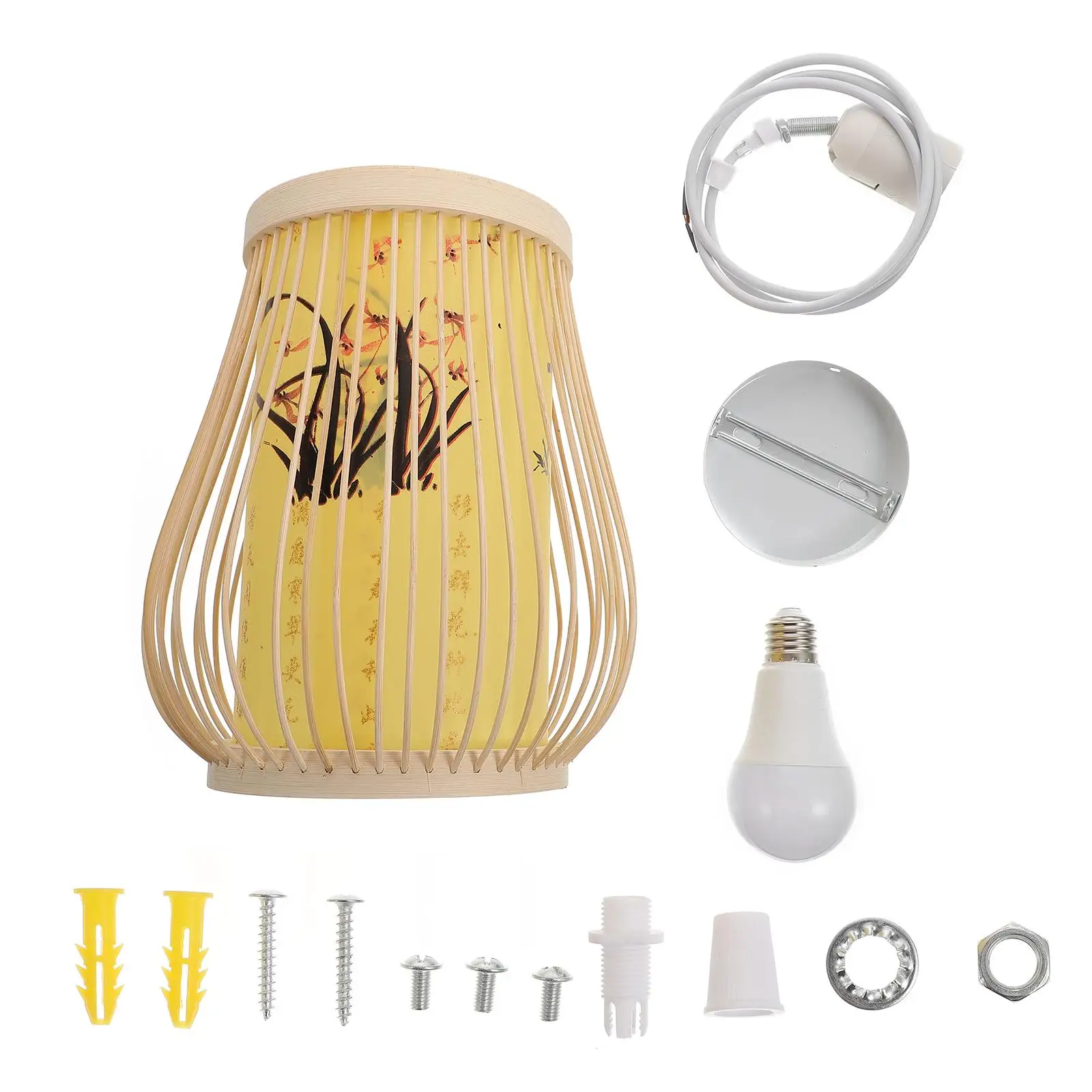 Bamboo Woven Pendant Lamp 20x23CM Random Color with LED Light for Home Bar Restaurant Zen Style Hanging Ceiling Lighting
Bamboo Woven Pendant Lamp 20x23CM Random Color with LED Light for Home Bar Restaurant Zen Style Hanging Ceiling Lighting