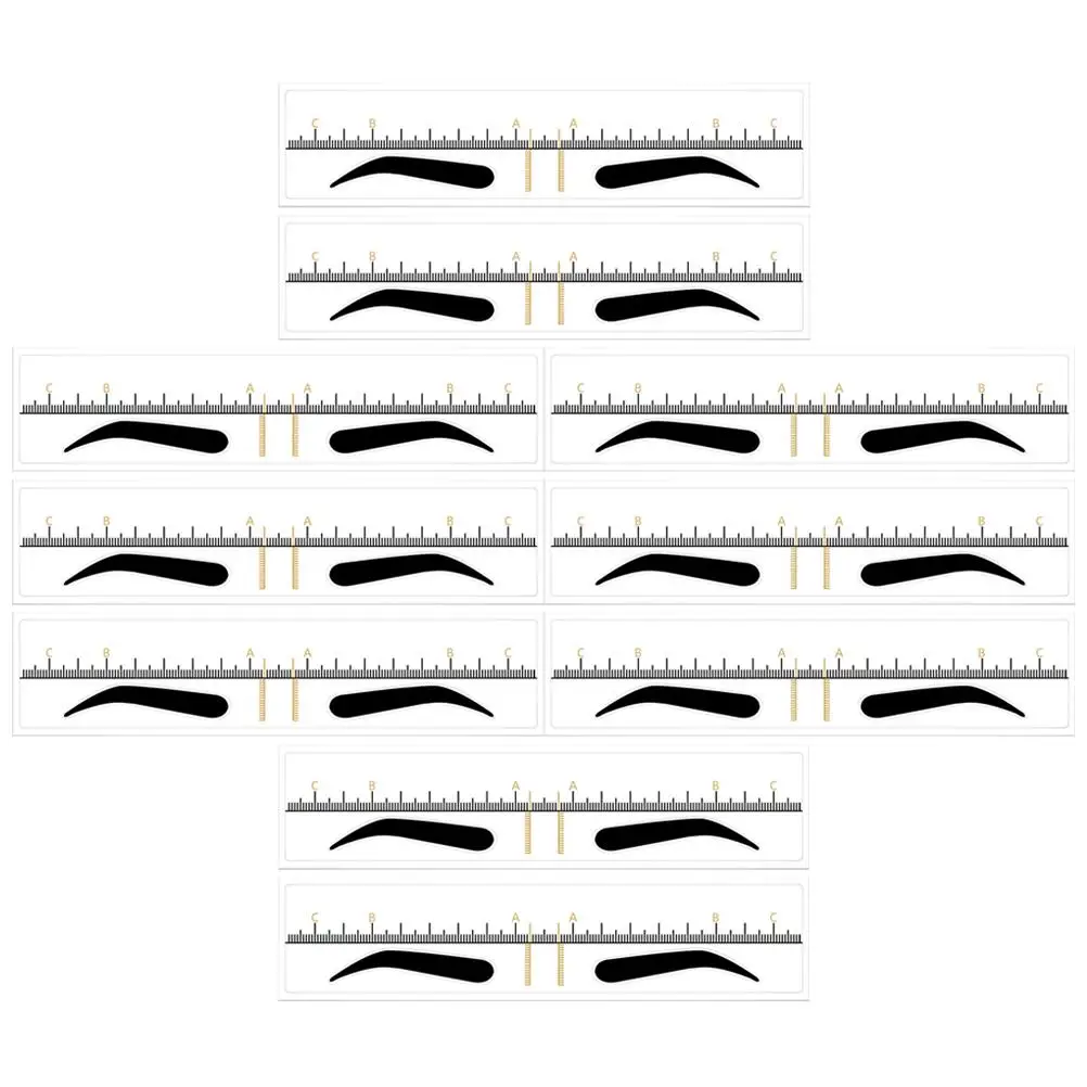 10 Pcs Disposable Sticker Eyebrow Ruler Plastic Shaper Measuring Positioning Template Stencil DIY Drawing Symmetrical Practical
10 Pcs Disposable Sticker Eyebrow Ruler Plastic Shaper Measuring Positioning Template Stencil DIY Drawing Symmetrical Practical