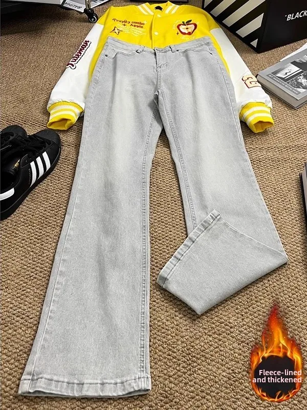 Men's Fleece Lined Bootcut Jeans mid Waist Straight Leg Thick Winter Wear Cleanfit Casual Trousers Chinese Brand Unisex Jeans
Men's Fleece Lined Bootcut Jeans mid Waist Straight Leg Thick Winter Wear Cleanfit Casual Trousers Chinese Brand Unisex Jeans