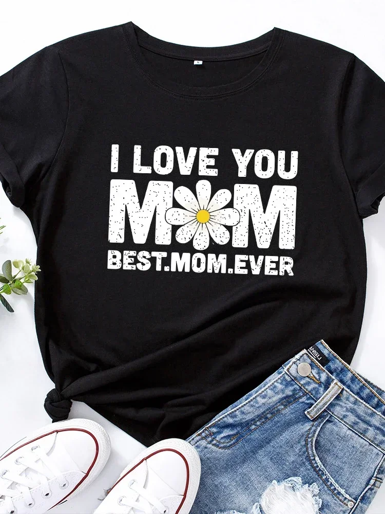 I LOVE YOU MOM Daisy Print T Shirt Women Short Sleeve Summer Women Causal Tee Shirt Tops Camisetas Mujer O Neck Loose Tshirt
I LOVE YOU MOM Daisy Print T Shirt Women Short Sleeve Summer Women Causal Tee Shirt Tops Camisetas Mujer O Neck Loose Tshirt