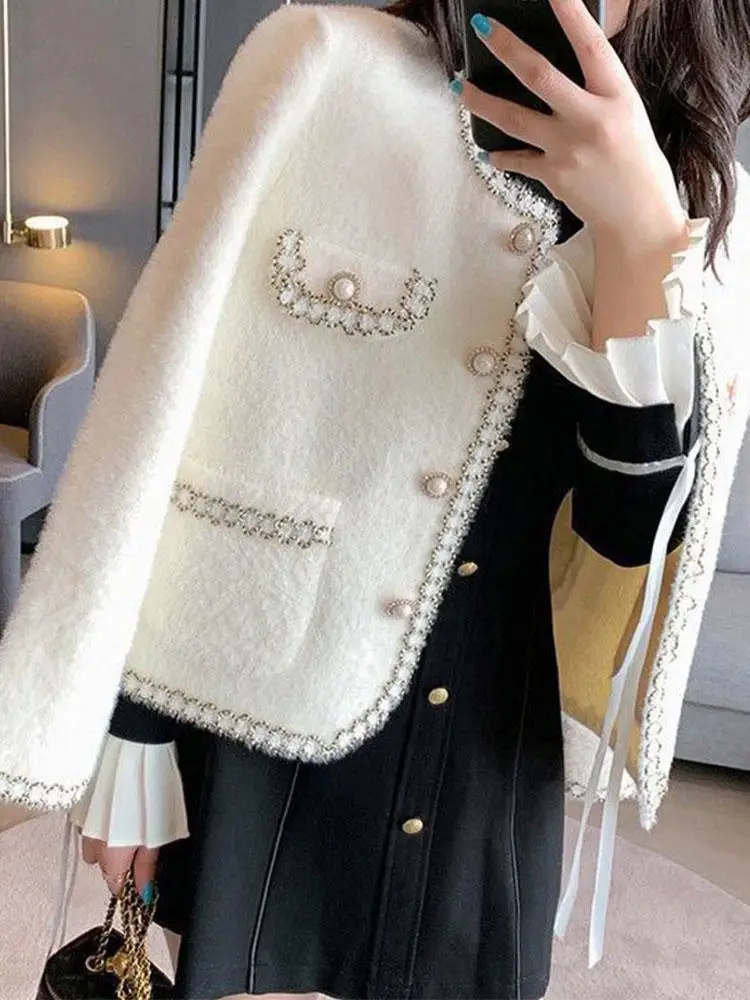 Tweed Jacket Navy Blue Woman Womens Spring Vintage Harajuku Minimalist Ladylike Boho Romantic Professional Asymmetrical Beading
Tweed Jacket Navy Blue Woman Womens Spring Vintage Harajuku Minimalist Ladylike Boho Romantic Professional Asymmetrical Beading