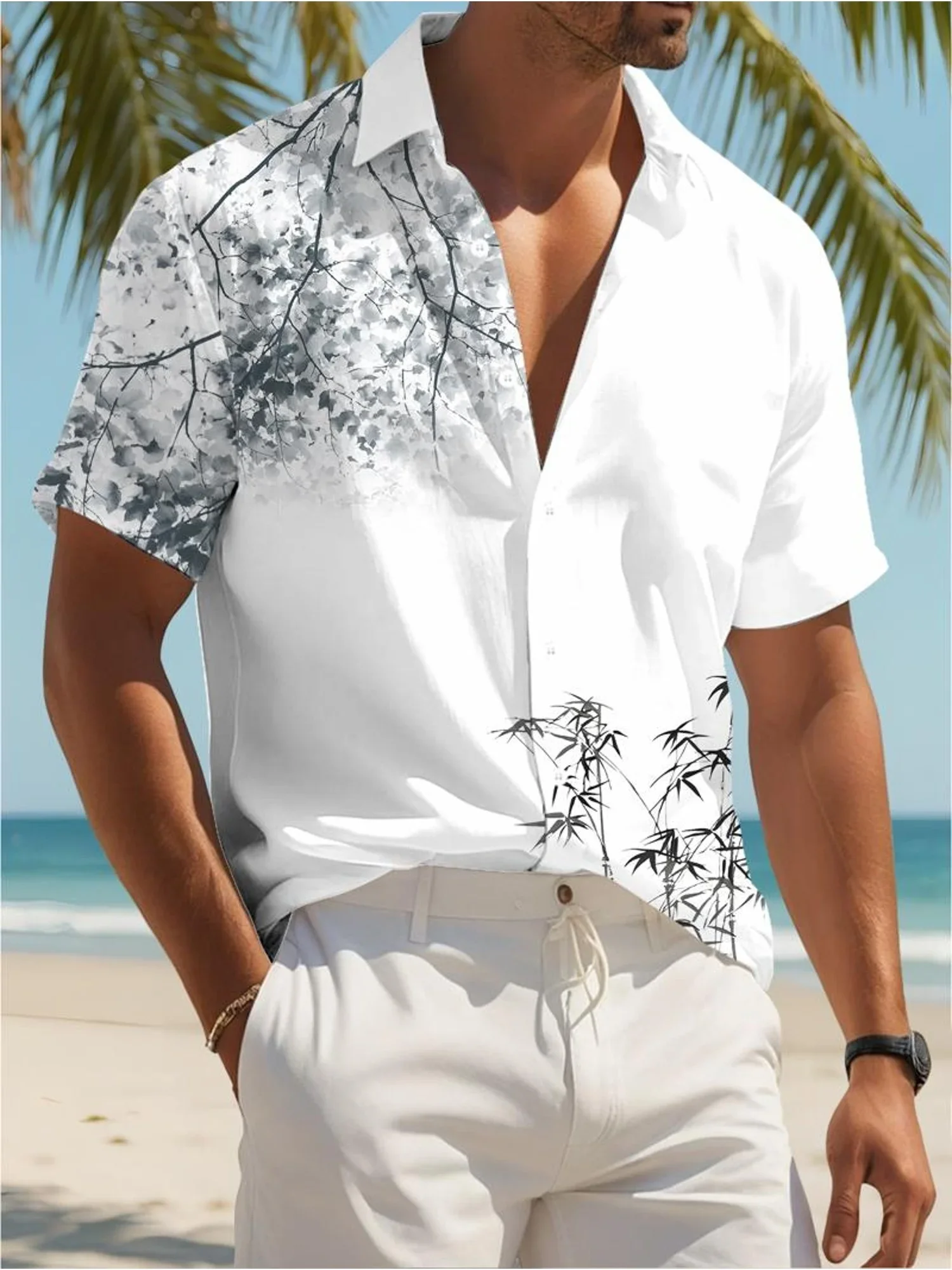 Men's High Street Hawaiian Shirt Summer Man Short Sleeve Cool Beach Party Print Comfortable Breathable Casual Tops
Men's High Street Hawaiian Shirt Summer Man Short Sleeve Cool Beach Party Print Comfortable Breathable Casual Tops
