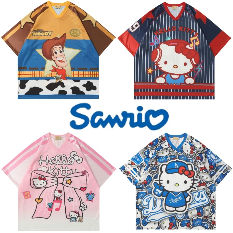 Sanrio Sports Short Sleeve Sweat Wicking Quick Dry Cartoon HelloKitty V-Neck Half Sleeve Jersey Holiday Gift Casual Fashion
Sanrio Sports Short Sleeve Sweat Wicking Quick Dry Cartoon HelloKitty V-Neck Half Sleeve Jersey Holiday Gift Casual Fashion