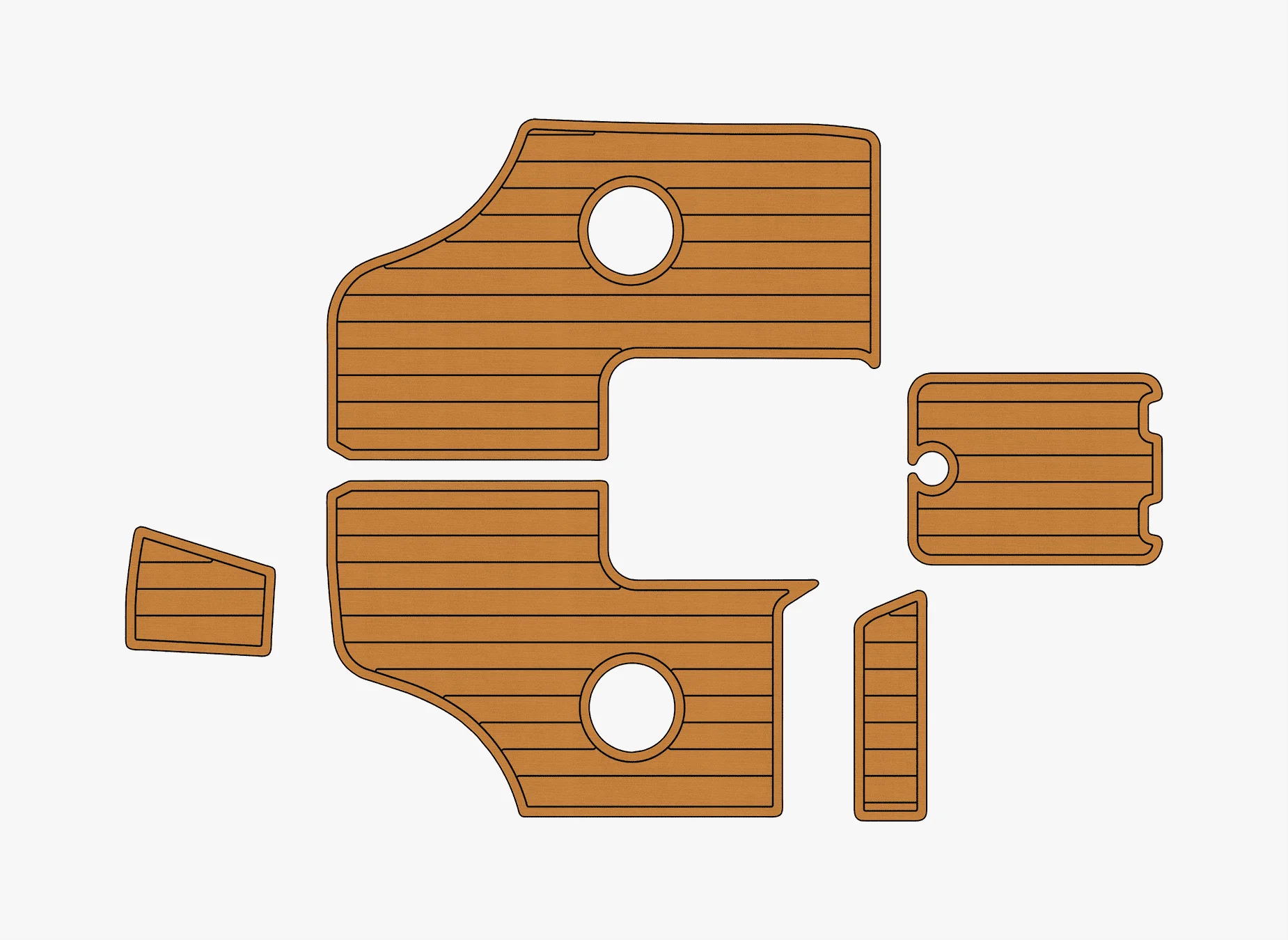 Non-Slip EVA Faux Teak Marine Mat Self-Adhesive 6mm Yacht Cockpit Pad for 2018 Monterey 224 FSC Boat Decking Easy Install
Non-Slip EVA Faux Teak Marine Mat Self-Adhesive 6mm Yacht Cockpit Pad for 2018 Monterey 224 FSC Boat Decking Easy Install