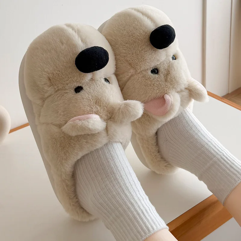 Women Home Soft Sole Cotton Slippers Cartoon Cute Dog Fluffy Slippers Female Winter Slides Ladies Plush Indoor Flats Flip Flops
Women Home Soft Sole Cotton Slippers Cartoon Cute Dog Fluffy Slippers Female Winter Slides Ladies Plush Indoor Flats Flip Flops