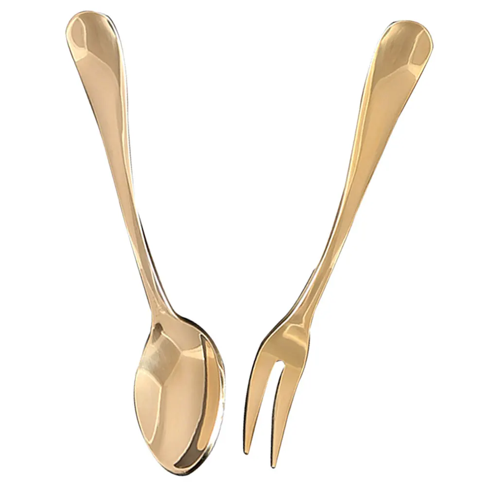 1 set Tableware Brass Dessert Spoon Fruit Fork Small Coffee Spoon Versatile Bubble Tea Spoons Home Use Safe
1 set Tableware Brass Dessert Spoon Fruit Fork Small Coffee Spoon Versatile Bubble Tea Spoons Home Use Safe