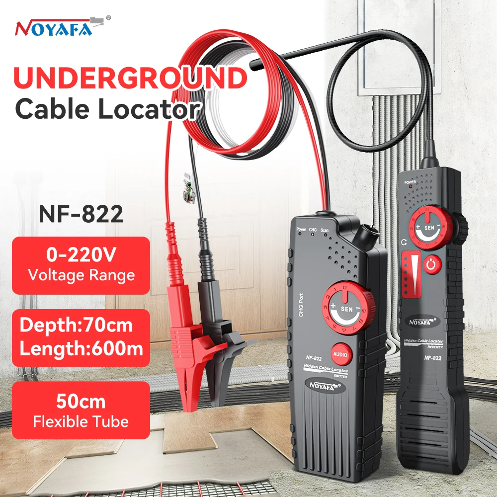 NOYAFA NF-822 Настенный детектор точки останова провода со скрытой линией Высоковольтный трекер проводов Тест подземного кабеля Сильная линия тока
NOYAFA NF-822 Настенный детектор точки останова провода со скрытой линией Высоковольтный трекер проводов Тест подземного кабеля Сильная линия тока