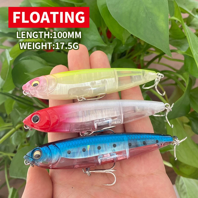 Pencil Topwater Lure 100mm 17g 3D Doggy Walk Artificial Bait Floating Wobbler Stickbait Bass Peche Fishing Tackle Inshore Lure
Pencil Topwater Lure 100mm 17g 3D Doggy Walk Artificial Bait Floating Wobbler Stickbait Bass Peche Fishing Tackle Inshore Lure