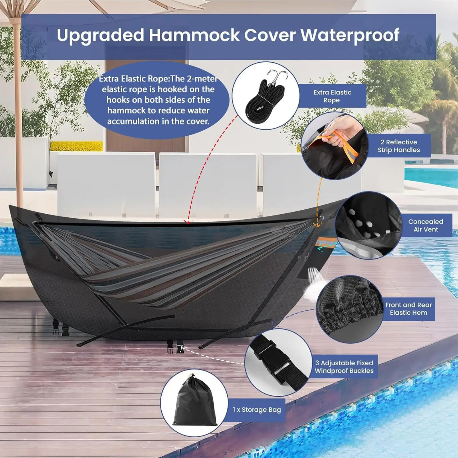 Hammock Cover Heavy Duty Dustproof Protector Camping Hammock Cover For Outdoor Hiking Biking Cycling Mountain Fishing Picnic
Hammock Cover Heavy Duty Dustproof Protector Camping Hammock Cover For Outdoor Hiking Biking Cycling Mountain Fishing Picnic
