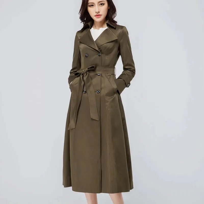 Fashion X-Long Casual Trench Coat For Women Solid Color Lapel Double Breasted Loose Fashion Long Windbreaker 2025 Spring New
Fashion X-Long Casual Trench Coat For Women Solid Color Lapel Double Breasted Loose Fashion Long Windbreaker 2025 Spring New