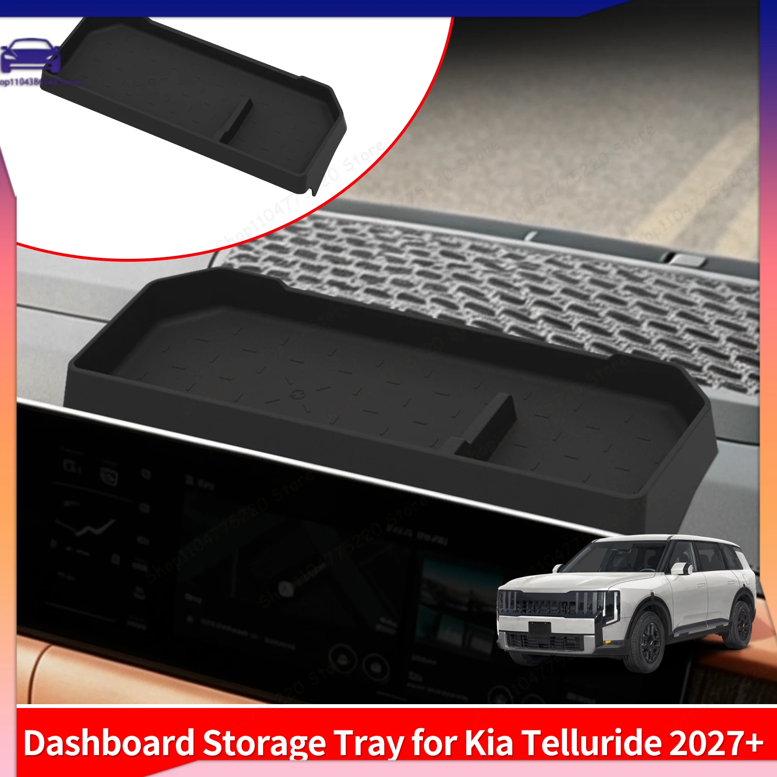 For Kia Telluride 2027+ (2nd Gen) Car Dashboard Storage Tray Display Screen Rear Storage Box Silicone Organizer Accessories
For Kia Telluride 2027+ (2nd Gen) Car Dashboard Storage Tray Display Screen Rear Storage Box Silicone Organizer Accessories