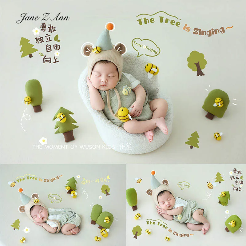 Newborn photography outfit baby photo props cartoon tree bee theme costume with pointed hat clothes studio photo shoot set
Newborn photography outfit baby photo props cartoon tree bee theme costume with pointed hat clothes studio photo shoot set