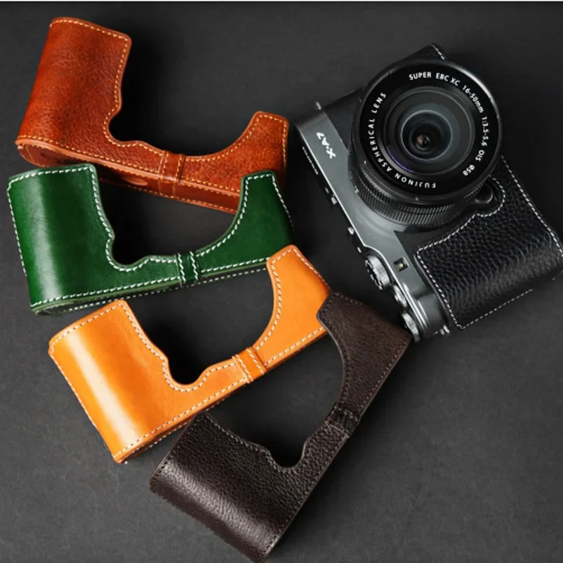 Design for Fujifilm XA7 FUJI X-A7 camera Handmade Genuine Leather Camera case Half Bag Camera Bodysuit
Design for Fujifilm XA7 FUJI X-A7 camera Handmade Genuine Leather Camera case Half Bag Camera Bodysuit