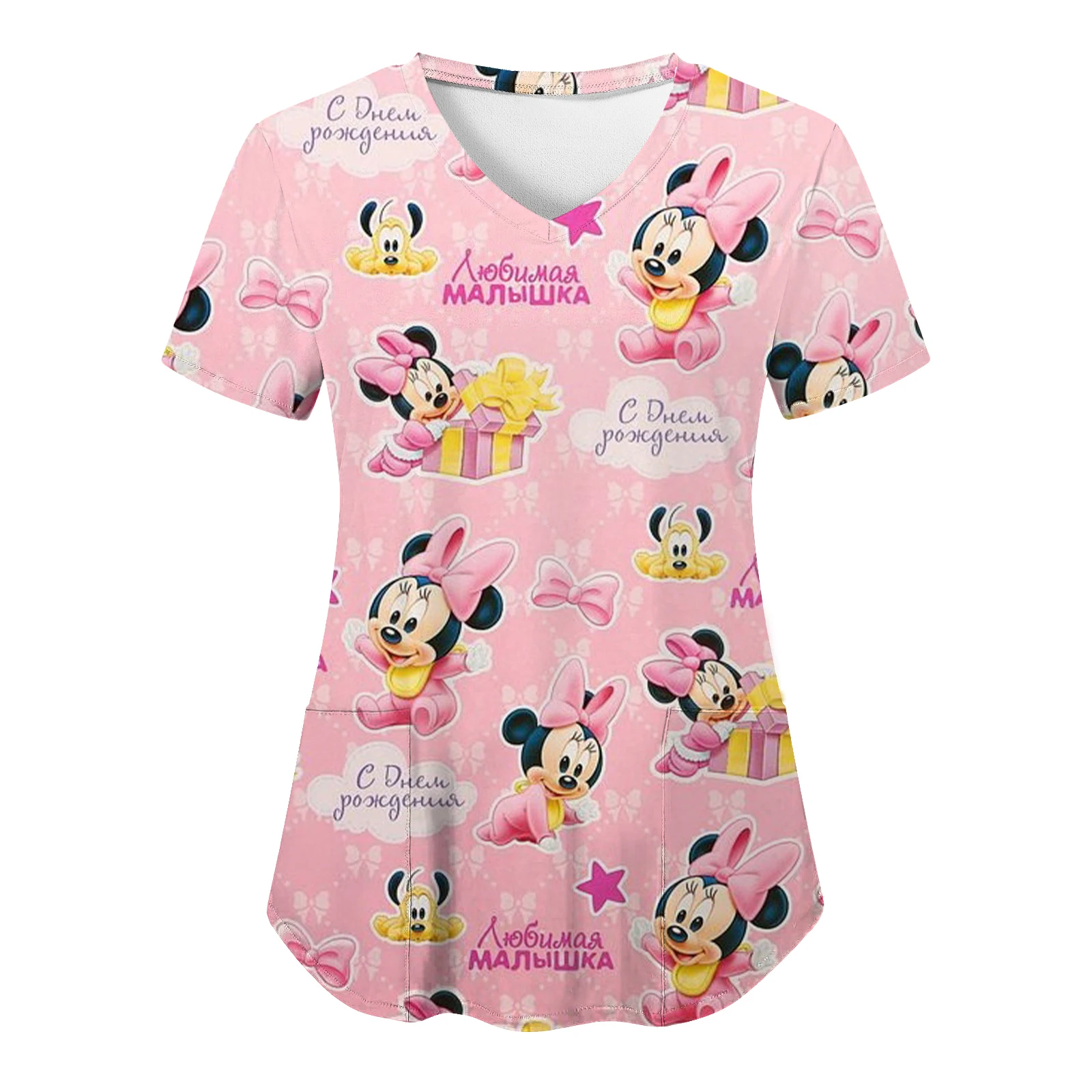 Tops V Neck T Shirts Hospital T-shirts Pocket T-shirt Nurse Uniform Mickey Woman Clothes Minnie Mouse Top Women 2025 Disney Tees
Tops V Neck T Shirts Hospital T-shirts Pocket T-shirt Nurse Uniform Mickey Woman Clothes Minnie Mouse Top Women 2025 Disney Tees