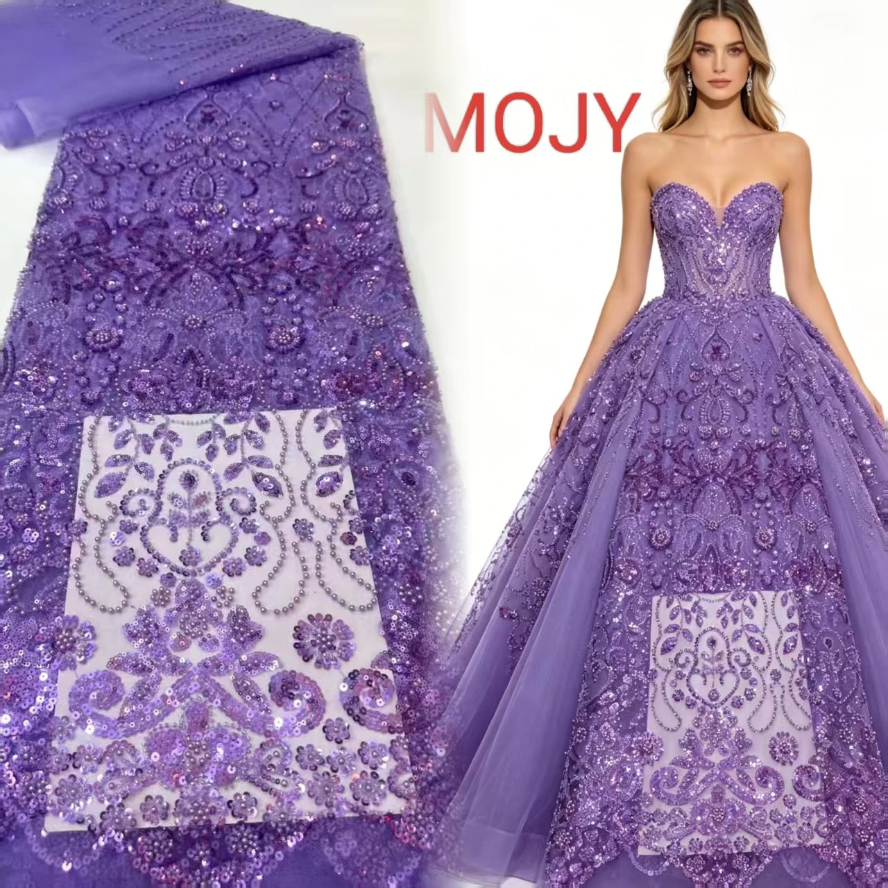 5yards African Sequins beads lace fabric high quality nigerian french sequins lace fabric for wedding dress
5yards African Sequins beads lace fabric high quality nigerian french sequins lace fabric for wedding dress