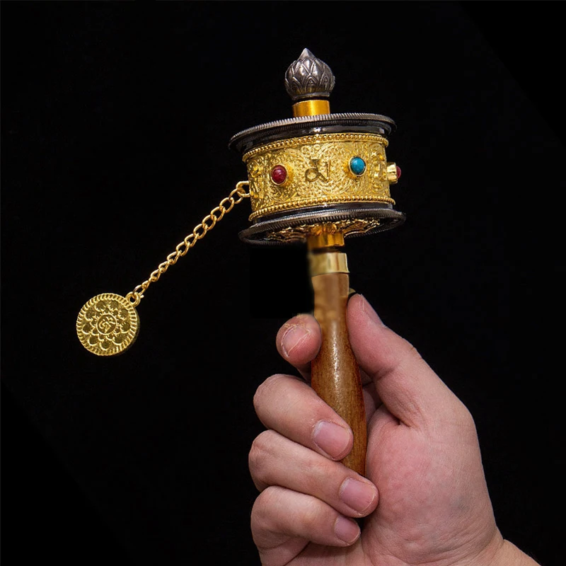 Alloy Double Bearing Prayer Wheel Ultra-Quiet Hand-Cranked Dharma Wheel Exquisite Carving Crystal Decor Prayer Wheel Crafts
Alloy Double Bearing Prayer Wheel Ultra-Quiet Hand-Cranked Dharma Wheel Exquisite Carving Crystal Decor Prayer Wheel Crafts