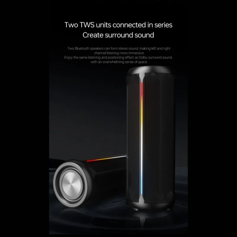 【MUST-HAVE】Wireless Bluetooth Speaker With RGB Lighting, Outdoor Waterproof Portable Super Subwoofer Cylindrical Fabric Design
【MUST-HAVE】Wireless Bluetooth Speaker With RGB Lighting, Outdoor Waterproof Portable Super Subwoofer Cylindrical Fabric Design