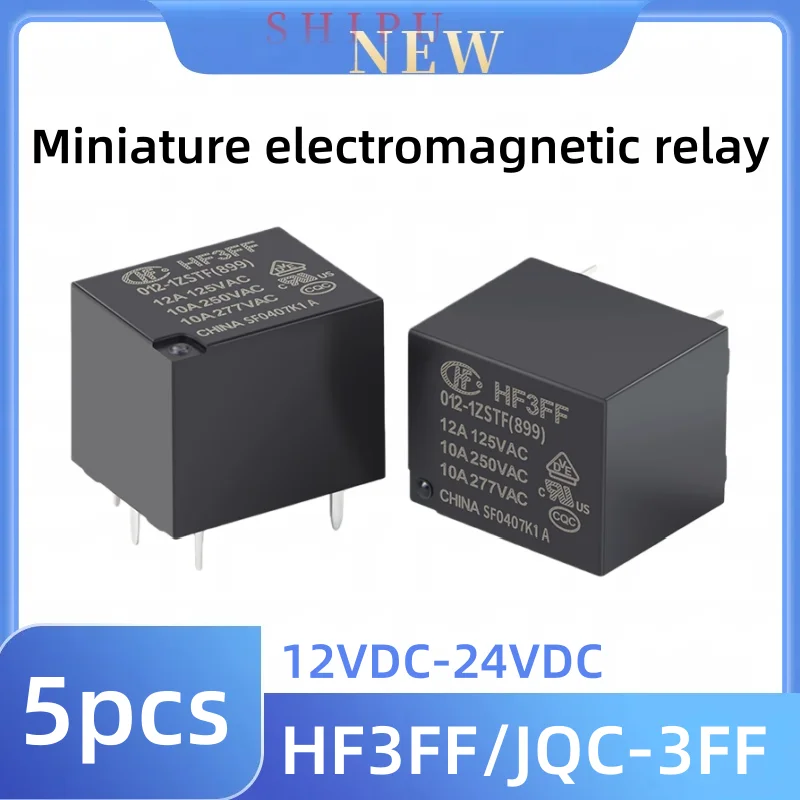 5pcs JQC-3FF HF3FF 012 024 small power electromagnetic relay 5-pin DC 12V/24VDC
5pcs JQC-3FF HF3FF 012 024 small power electromagnetic relay 5-pin DC 12V/24VDC