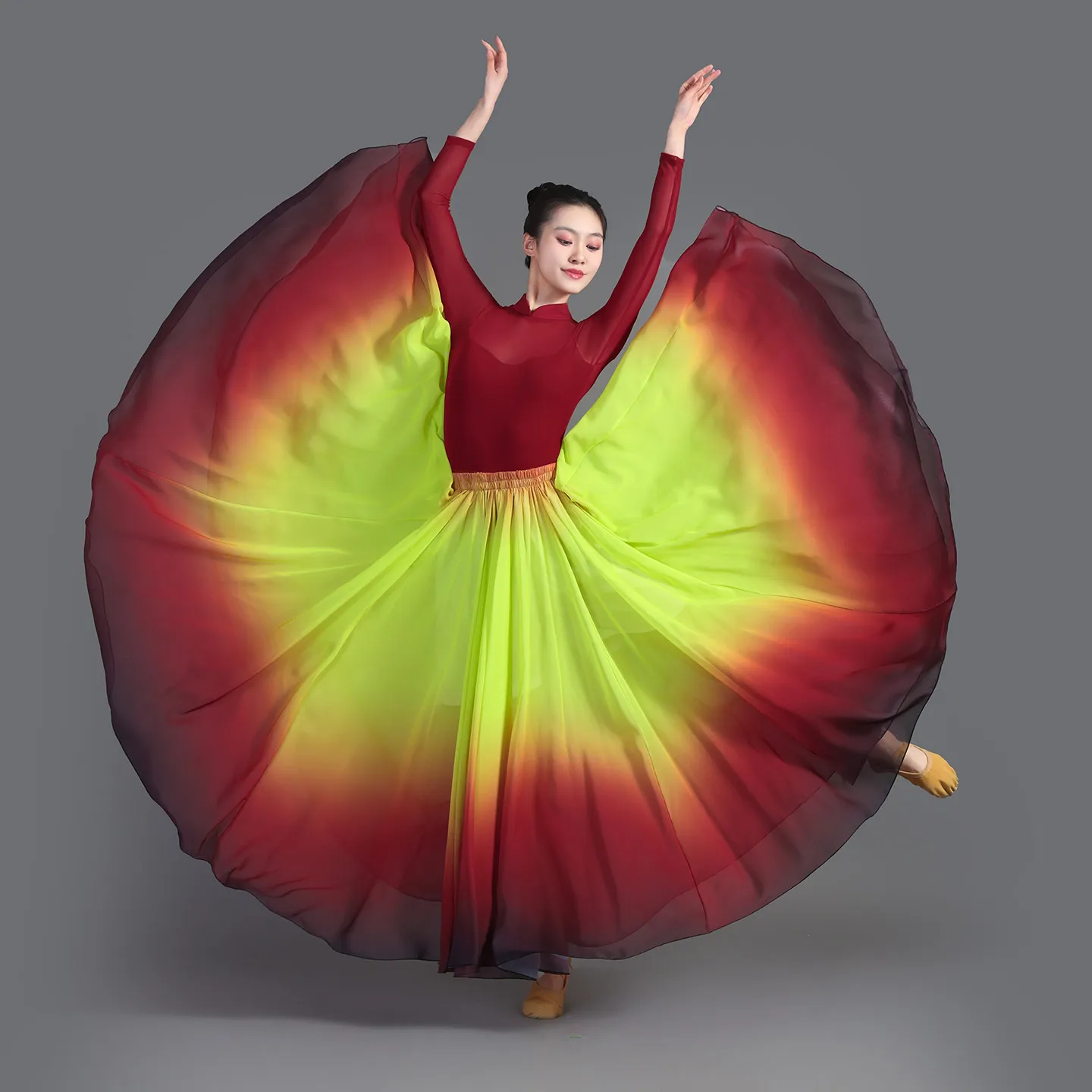 720 Degree Gradient Belly Dance Skirt Flowing Long Skirt Women Classical Dance Performance Costume Sun Skirt
720 Degree Gradient Belly Dance Skirt Flowing Long Skirt Women Classical Dance Performance Costume Sun Skirt
