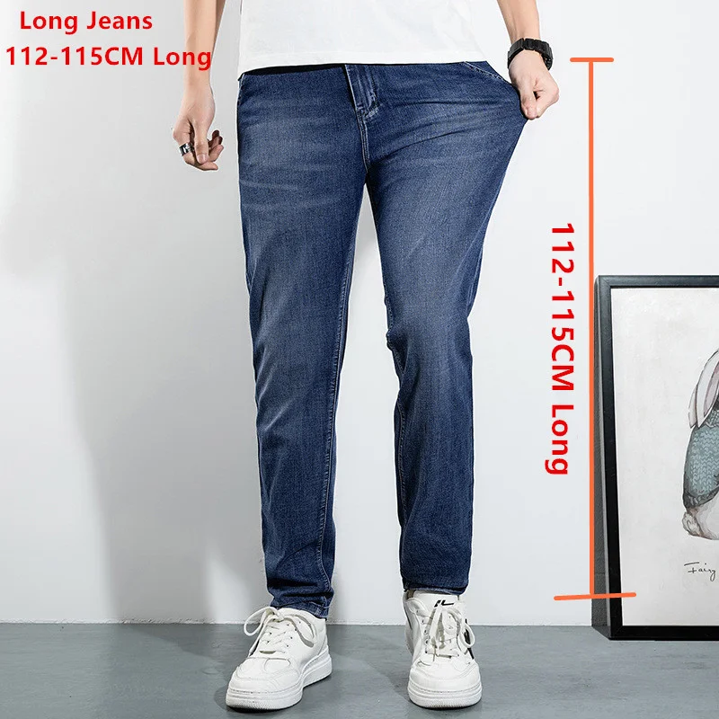 Summer Jeans Tall Men Thin Extra Long 115CM Fashion Straight Blue Black Boys Stretched Denim Trousers Slim Fit Male Cowboy Pants
Summer Jeans Tall Men Thin Extra Long 115CM Fashion Straight Blue Black Boys Stretched Denim Trousers Slim Fit Male Cowboy Pants