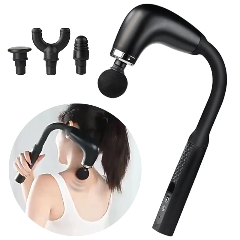 Rechargeable Fascia Gun with Bent Long Handle High-frequency Vibration Massage Gun Muscle Relaxation Back Neck Massager Tool
Rechargeable Fascia Gun with Bent Long Handle High-frequency Vibration Massage Gun Muscle Relaxation Back Neck Massager Tool