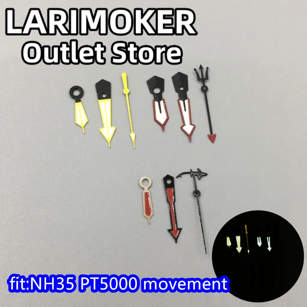 LARIMOKER зеленые светящиеся часы, подходят для рук NH35A PT5000, желтые, красные, черные аксессуары для часов
LARIMOKER зеленые светящиеся часы, подходят для рук NH35A PT5000, желтые, красные, черные аксессуары для часов