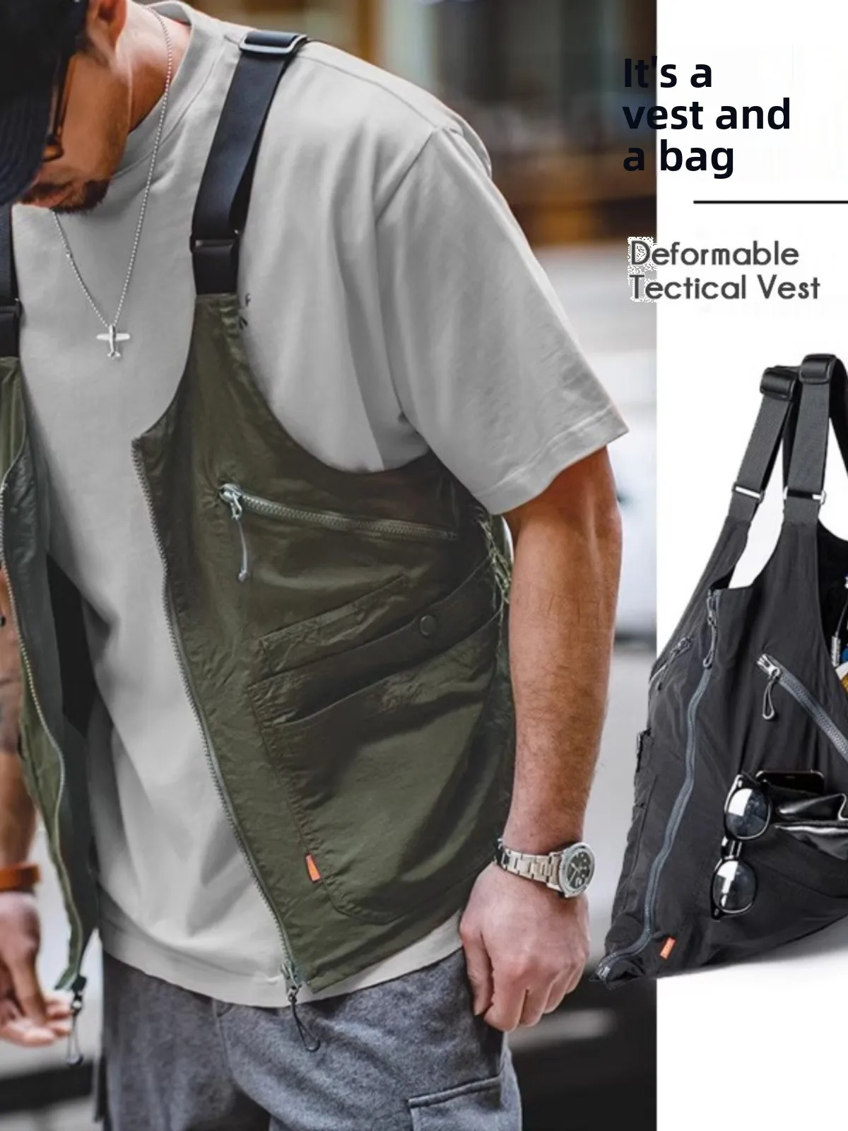 Outdoor Camping Men's Vest Spring Autumn Trendy Multi-Pocket Changeable Crossbody Bag Outdoor Mountain Climbing Barbecue
Outdoor Camping Men's Vest Spring Autumn Trendy Multi-Pocket Changeable Crossbody Bag Outdoor Mountain Climbing Barbecue