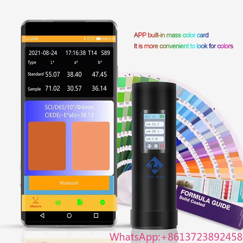 Portable Laboratory Colorimeter Color Difference Treasure Wireless Bluetooth App Paint Coating Plastic Meter CR4501 CR4505
Portable Laboratory Colorimeter Color Difference Treasure Wireless Bluetooth App Paint Coating Plastic Meter CR4501 CR4505