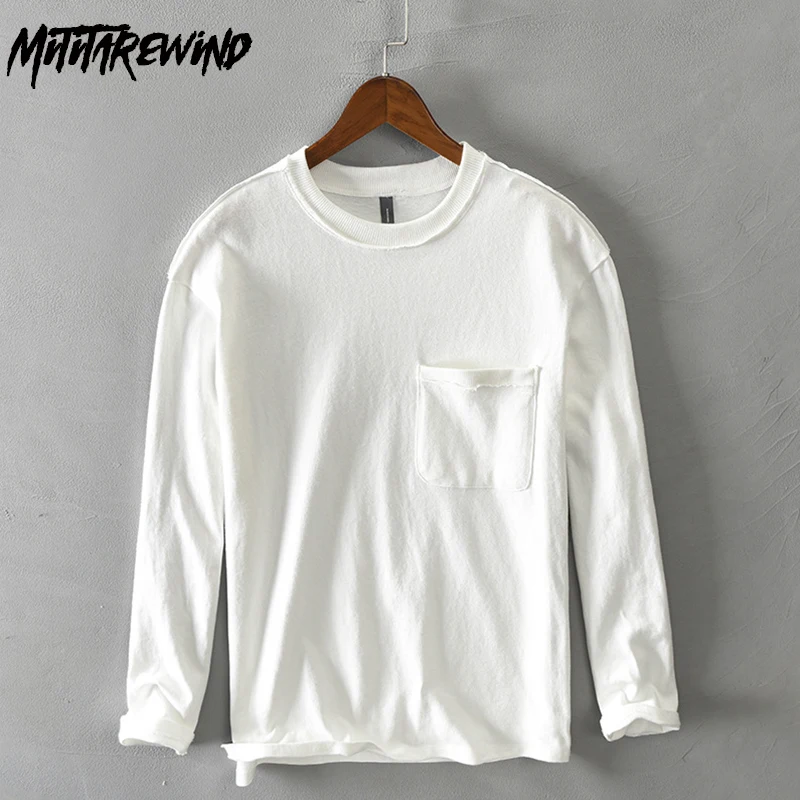 Fall Winter Basic Long Sleeves Tees Men Daily Causal Tshirt Pure Cotton O-neck Slim T-shirts with Pocket Simple Versatile Top
Fall Winter Basic Long Sleeves Tees Men Daily Causal Tshirt Pure Cotton O-neck Slim T-shirts with Pocket Simple Versatile Top