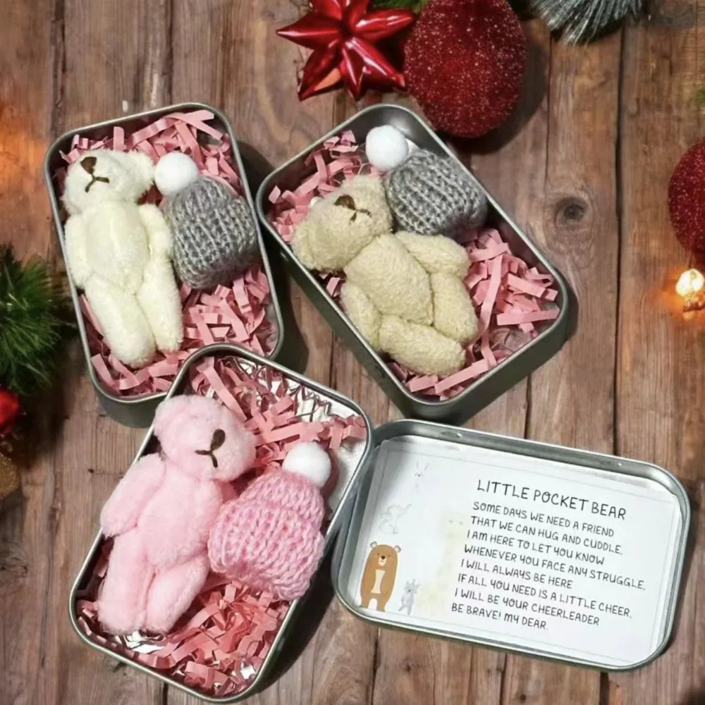 Mini Plush Little Bear In A Box Little Pocket Teddy Bear With Inspirational Card Handmade Plush Bear Gift Box Cute Gift For Kids
Mini Plush Little Bear In A Box Little Pocket Teddy Bear With Inspirational Card Handmade Plush Bear Gift Box Cute Gift For Kids